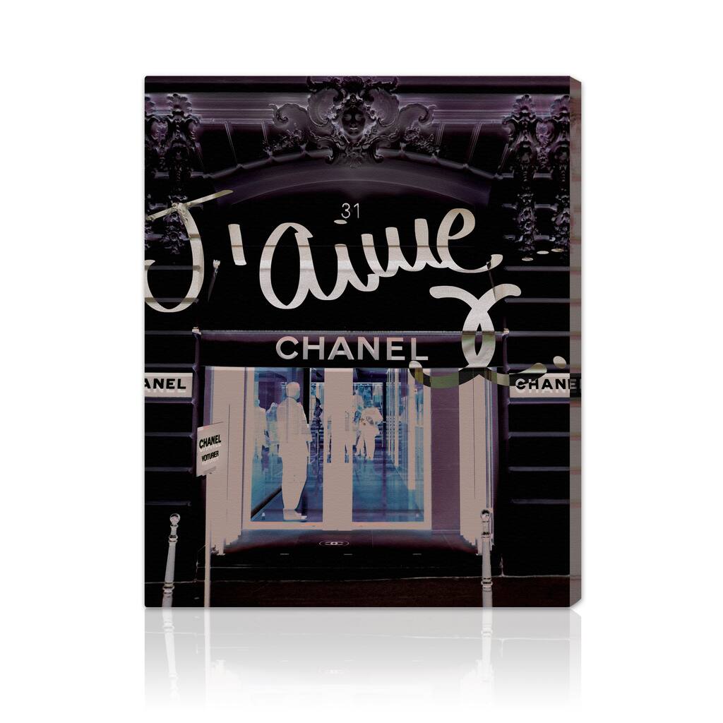 Oliver Gal '31 Rue Cambon' Fashion and Glam Wall Art Canvas Print - White, Black