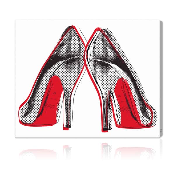 Oliver Gal 'Fire in your new shoes' Fashion and Glam Wall Art Canvas ...