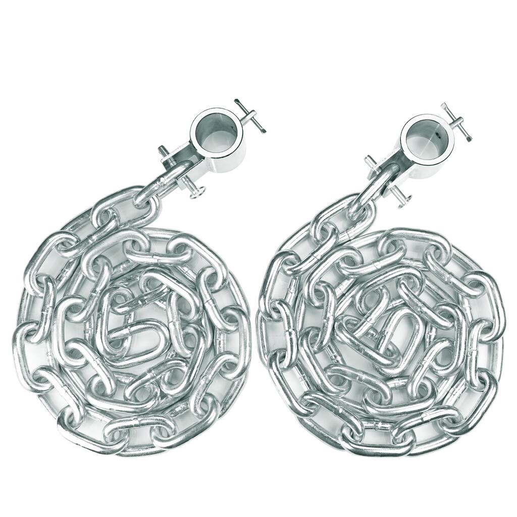 Valor Fitness LC-53 Steel Weightlifting Chains for Powerlifting and Strength Training – 53 Lb Pair