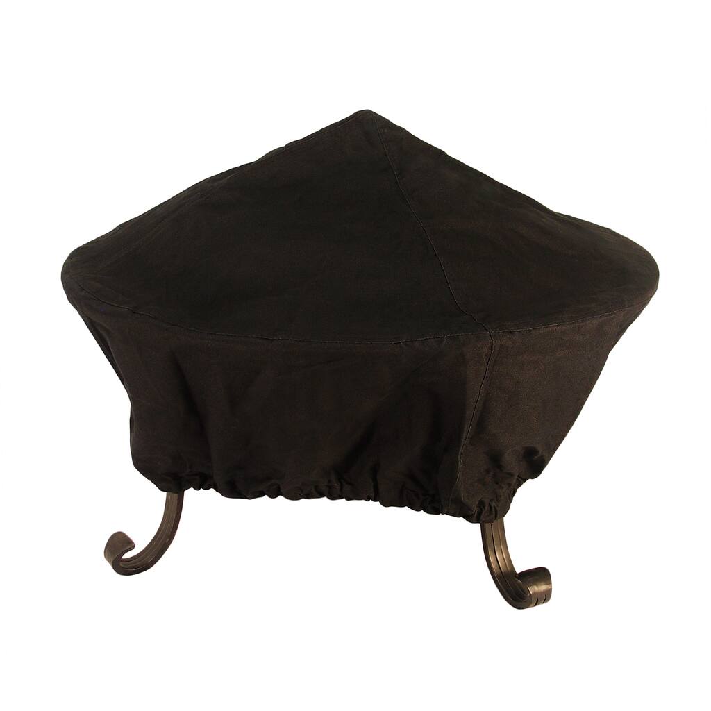 Black Fabric 35-inch Fire Pit Cover