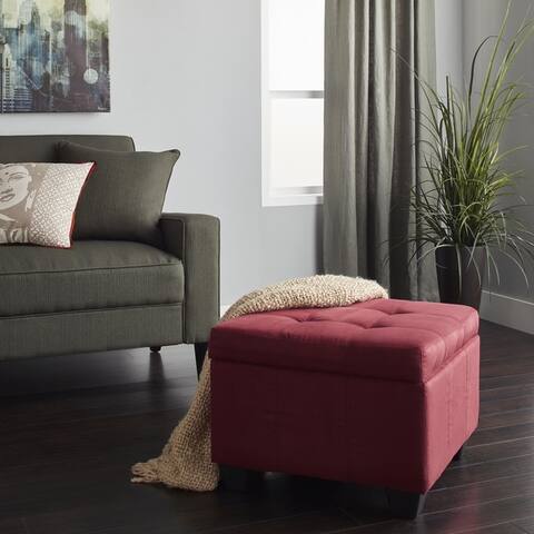 Copper Grove Gowlland Tufted Padded Hinged 24-inch Square Storage Ottoman Bench