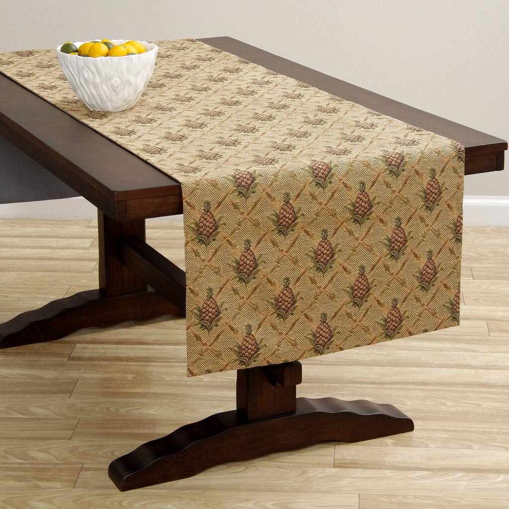 Corona Decor Extra Wide Italian Woven 95 x 26-inch Table Runner