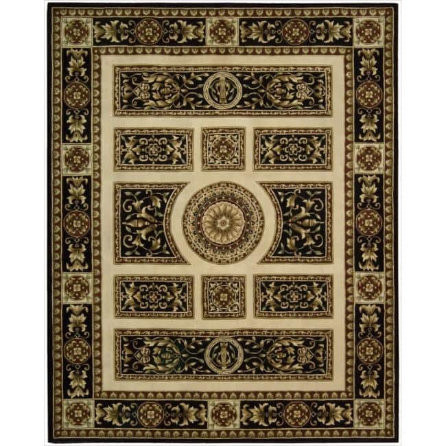 Nourison Versailles Palace Hand-tufted Area Rug - 5' 3" x 8' 3" - Ivory/Black - Rectangle