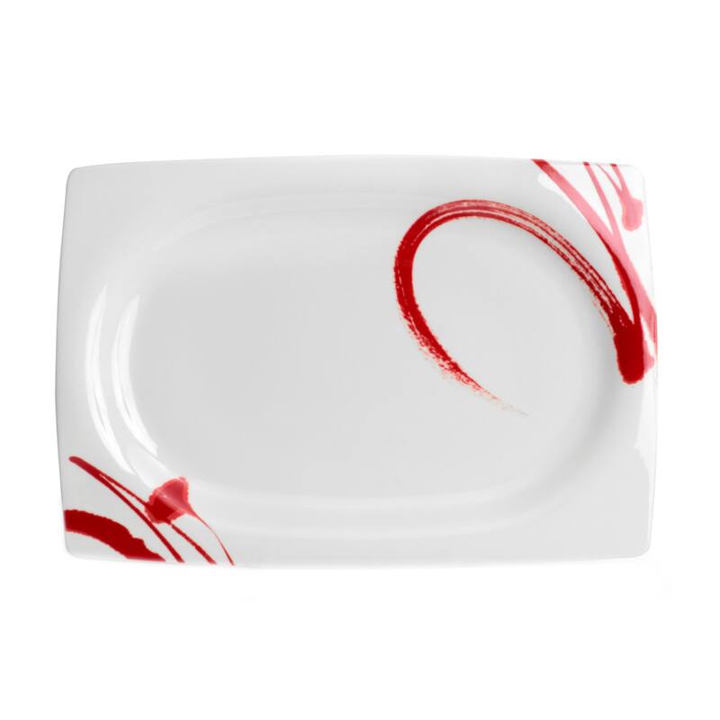 Paint it Red Rectangular Platter 15.5" x 10.75"
