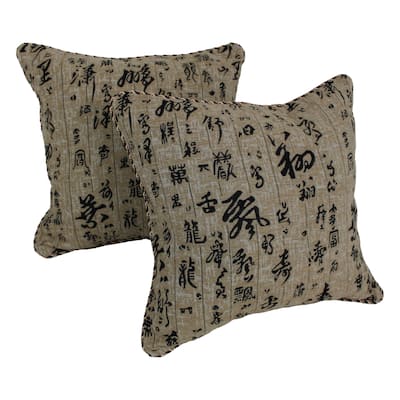 Blazing Needles Tapestry Corded 'Oriental' Throw Pillows (Set of 2)
