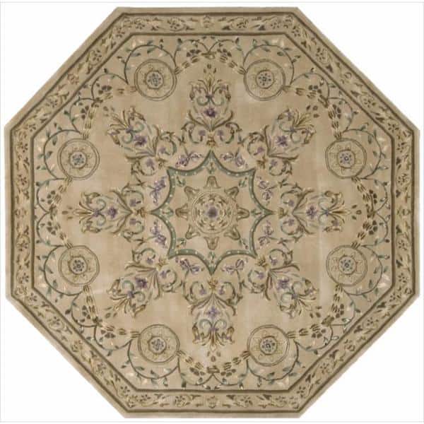 slide 2 of 31, Nourison Versailles Palace Hand-tufted Area Rug Beige - 6' Octagon - Octagon