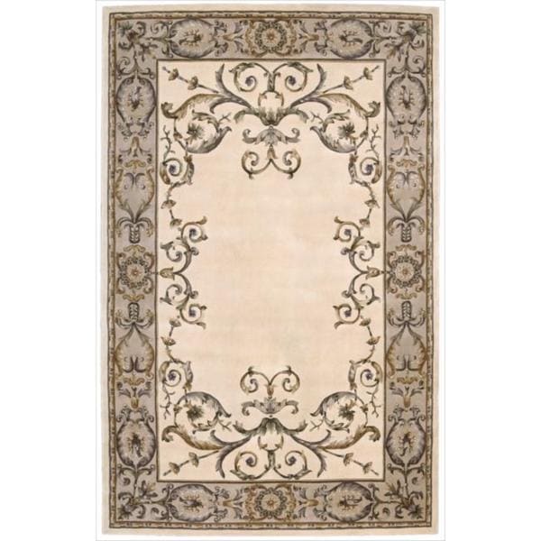 Nourison Hand tufted Versailles Palace Ivory Rug (53 x 83)