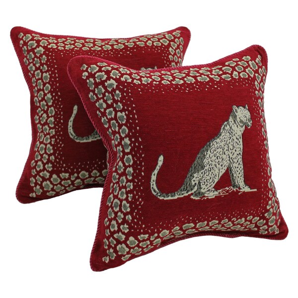 Shop Blazing Needles Jaguars Chenille Corded Throw Pillows (Set of 2 ...