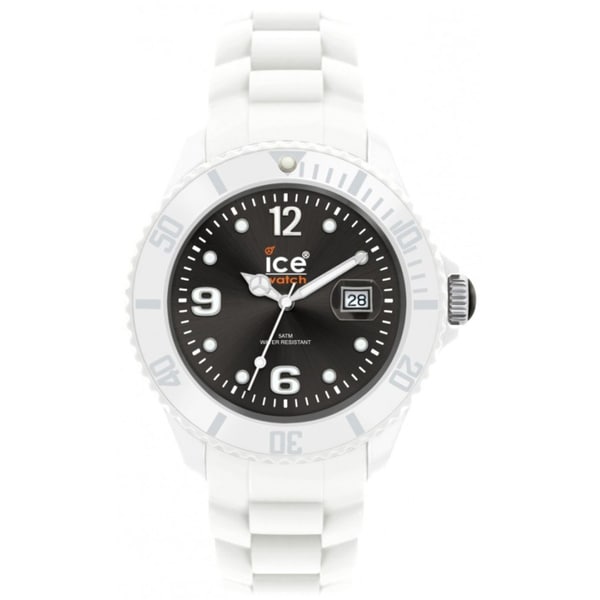 Ice Watch Mens White Strap Black Dial Watch   15080015  
