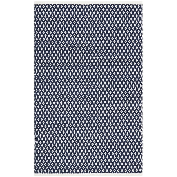 Hand loomed Moroccan Navy Cotton Rug (8' x 10') Safavieh 7x9   10x14 Rugs