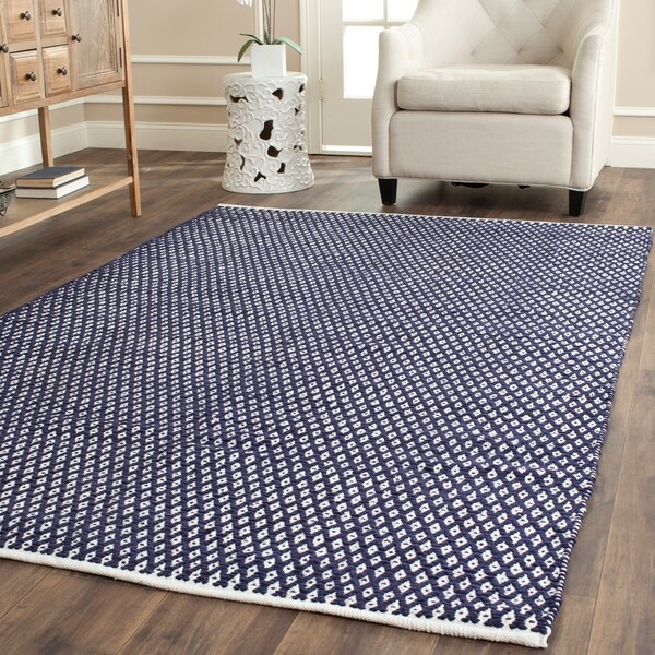 Safavieh Handmade Boston Flatweave Navy Blue Cotton Rug 8 X Safavieh Handmade Boston Flatweave Navy Blue Cotton Rug 8 X27