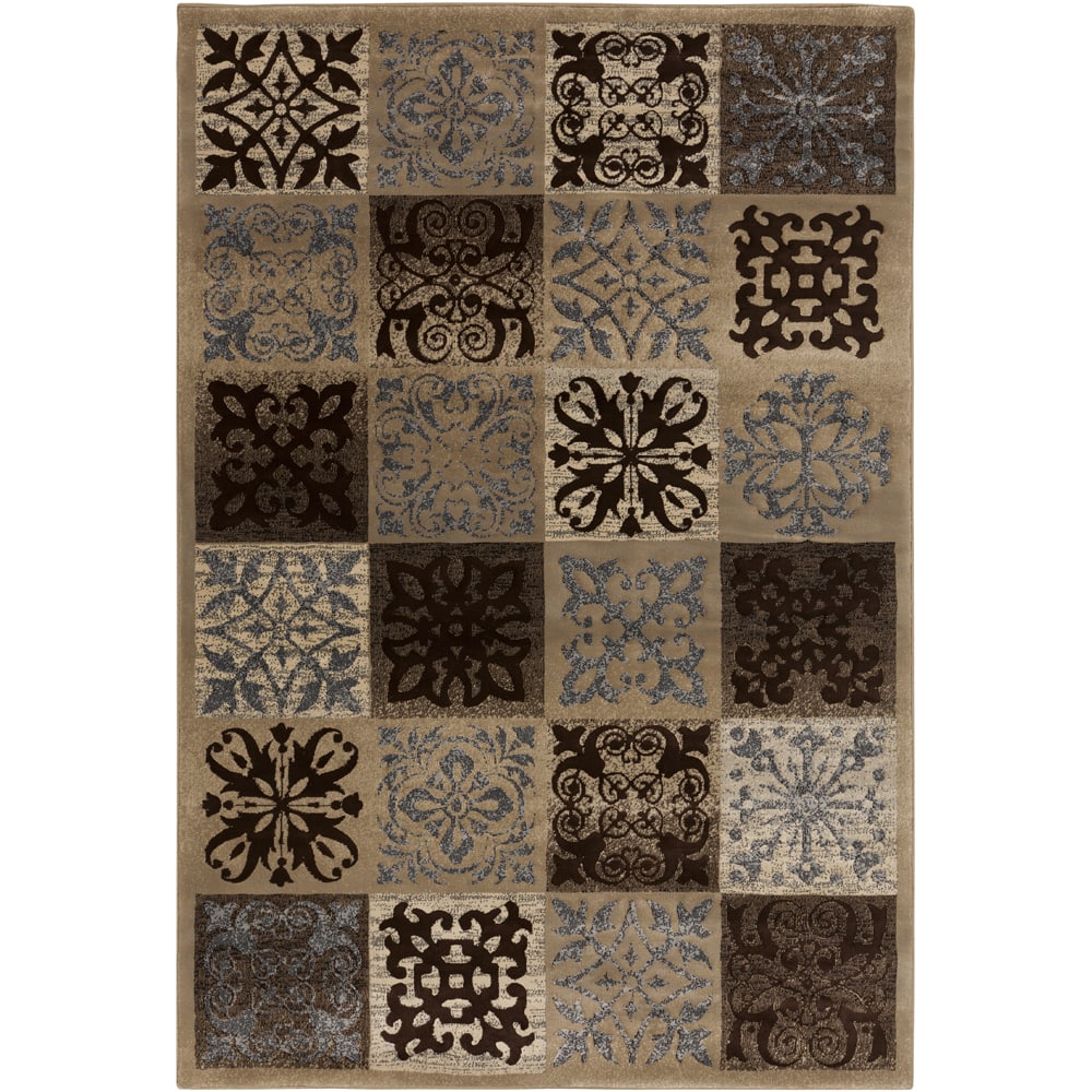 Woven Jericho Grey Olefin Area Rug - 7'9" x 10'8"