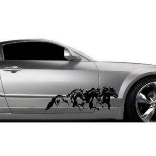Horse Trio Vinyl Vehicle Graphic Decal Set