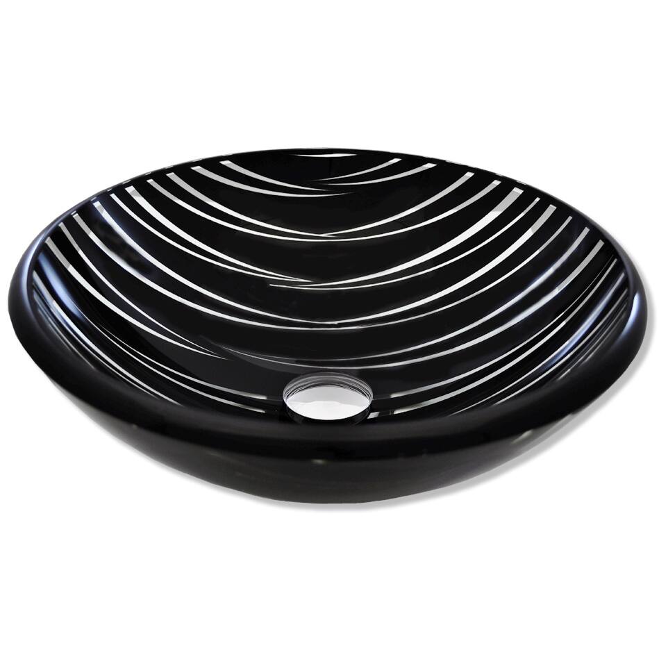 Zoom Tempered Glass Vessel Bathroom Sink