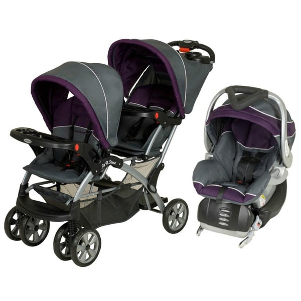 Shop Baby Trend SitNStand Double Stroller Travel System in Elixer  Free Shipping Today 