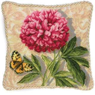 Peony Needlepoint Kit 14"X14" Dimensions Needlework Kits