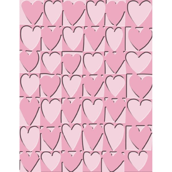 Cuttlebug A2 Embossing Folder Heart Blocks