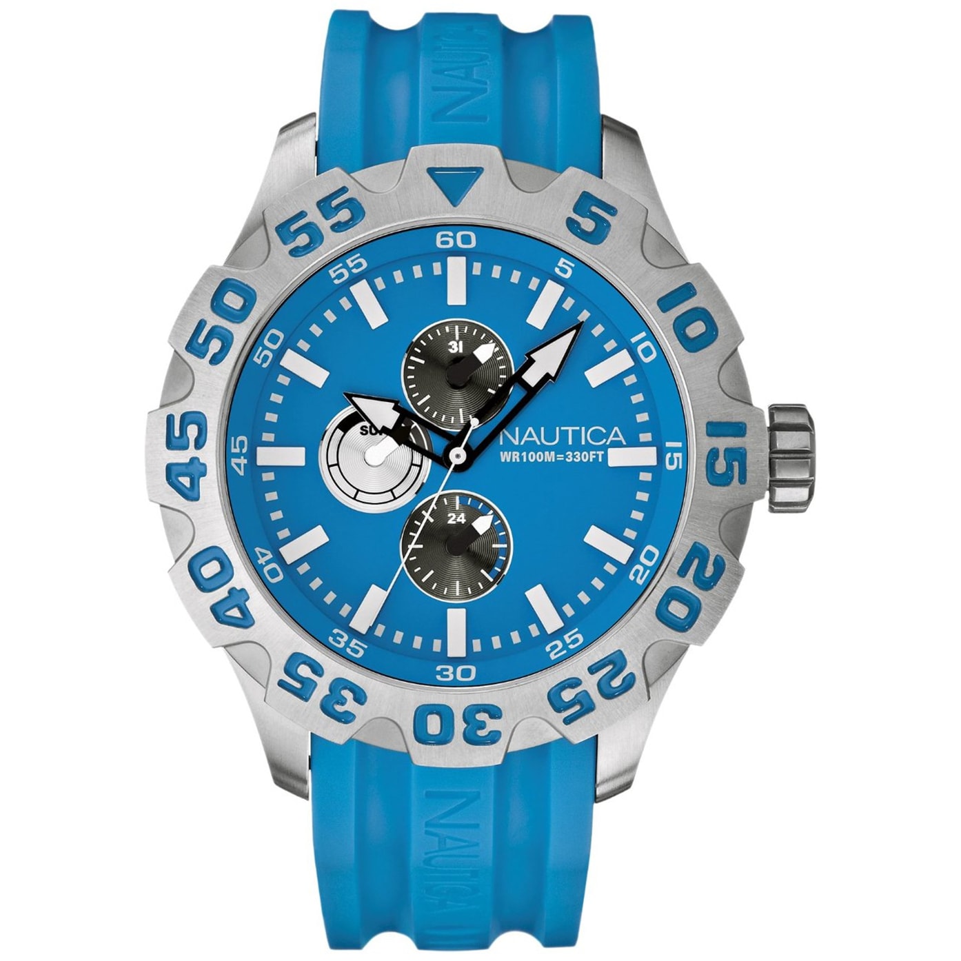 sport blue strap dial stainless steel watch today $ 124 99