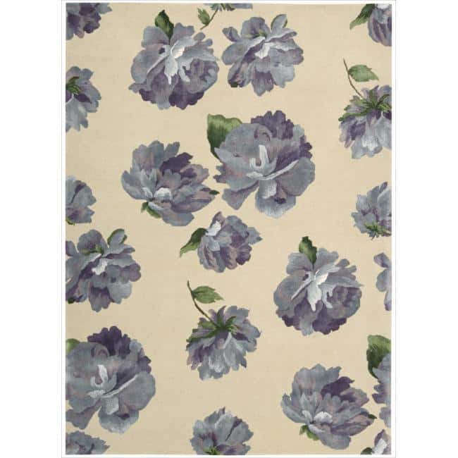 Nourison Accent Decor/Xmas Accent Rug - 3' 6" x 5' 6" - Purple/Beige - Runner/Rectangle