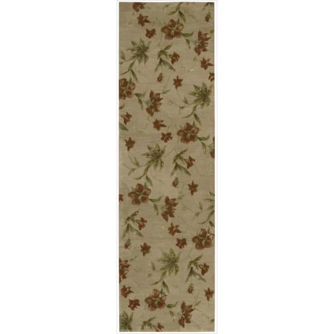 Nourison Modern Elegance Hand-tufted Area Rug - 2'3" x 8' Runner - Beige - Runner/Rectangle