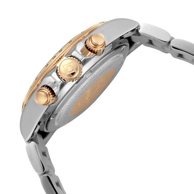 Invicta Men's 6932 'Speedway' Chronograph Rose-Tone and Silver Polyurethane Watch