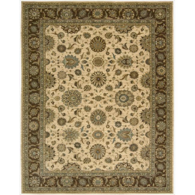 Living Treasures Beige Wool Rug (99 X 139)