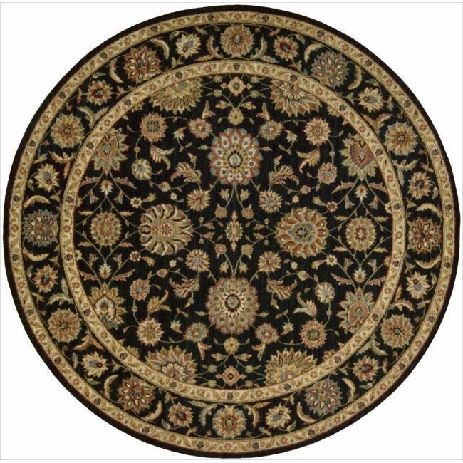 Nourison Living Treasures LI05 Area Rug - 7'10" Round - Black - Runner/Round
