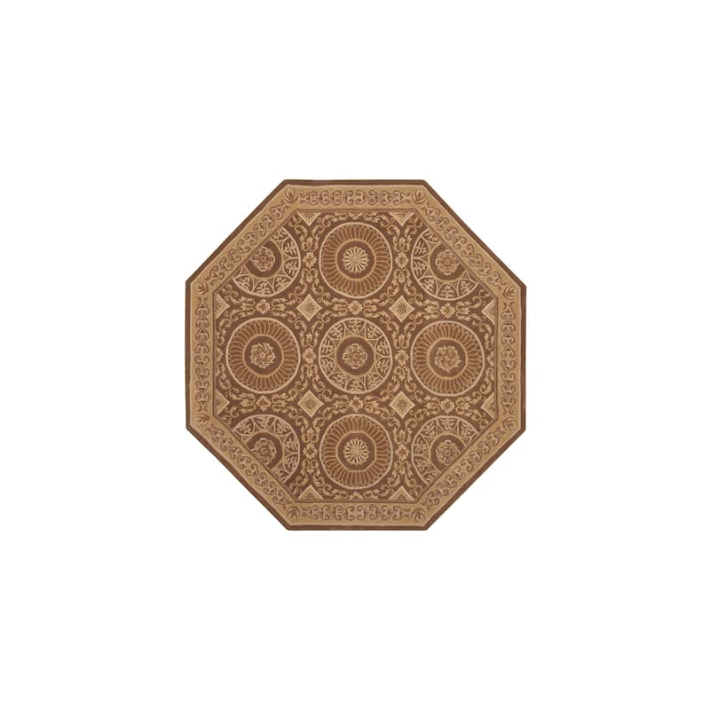 Nourison Versailles Palace Hand-tufted Area Rug - 6' Octagon - Brown - Octagon