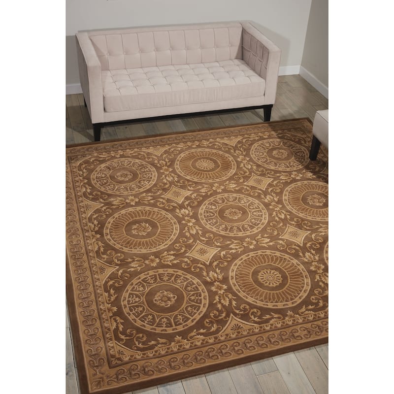Nourison Versailles Palace Hand-tufted Area Rug - 7'6" x 9'6" - Brown - Rectangle