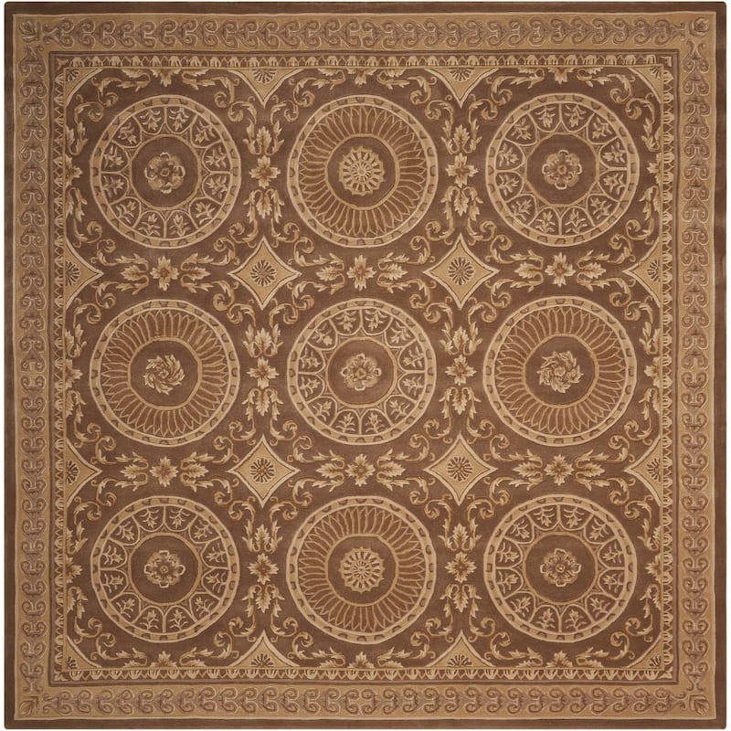 Nourison Versailles Palace Hand-tufted Area Rug - 8' Square - Brown - Square