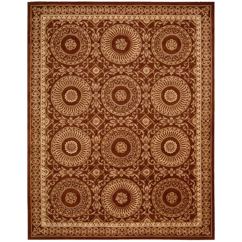 Nourison Versailles Palace Hand-tufted Area Rug - 8' x 11" - Red - Rectangle