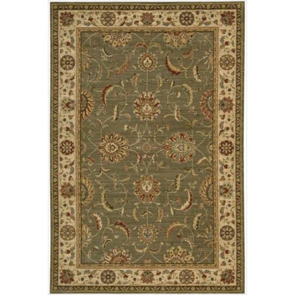 Living Treasures Green Rug (9'9 x 13'9) Nourison 7x9   10x14 Rugs