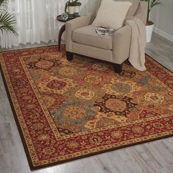 Living Treasures Burgundy Rug - 8'3 x 11'3