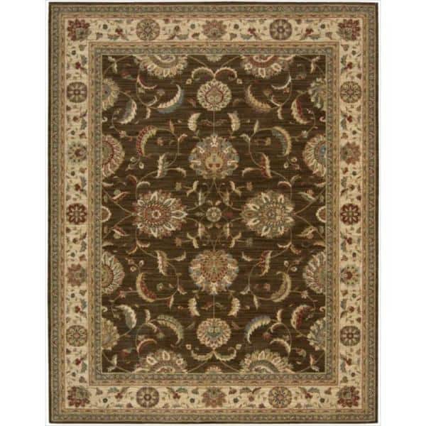 Nourison Living Treasures Persian Border Floral Area Rug - 8'3" x 11'3" - Brown - Runner/Rectangle