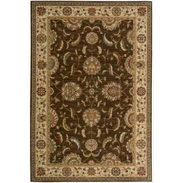 Nourison Living Treasures Persian Border Floral Area Rug - 3' 6" x 5' 6" - Brown - Runner/Rectangle