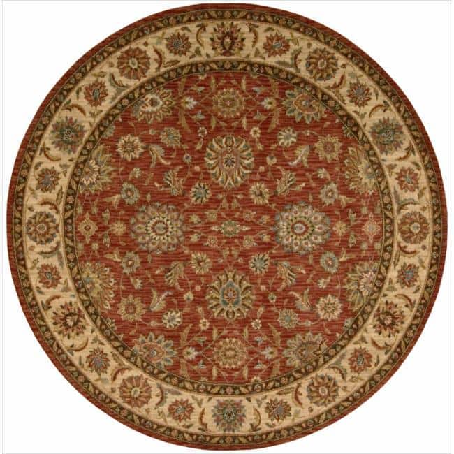 Nourison Living Treasures LI05 Area Rug - 7'10" Round - Rust/Red - Runner/Round