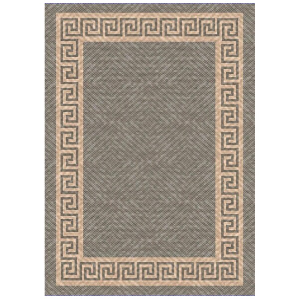 Shop Woven Indoor/ Outdoor Greek Key Grey/ Beige Patio Rug 5'3" x 7'6