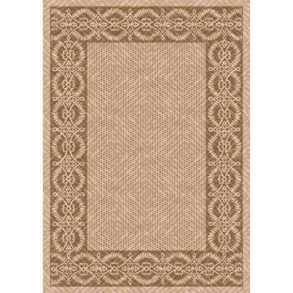 Woven Indoor/ Outdoor Barrymore Beige/ Lt Brown Patio Rug (5'3 x 7'6) 5x8   6x9 Rugs