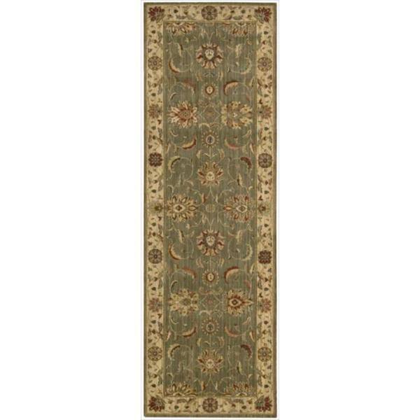 Nourison Living Treasures Persian Border Floral Area Rug - 2' 6" x 12' - Green - Runner