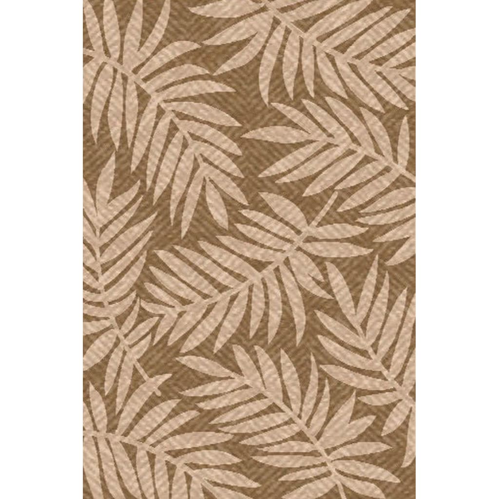 Woven Indoor Outdoor/ Captiva Lt Brown/ Beige Patio Rug (53 X 76)