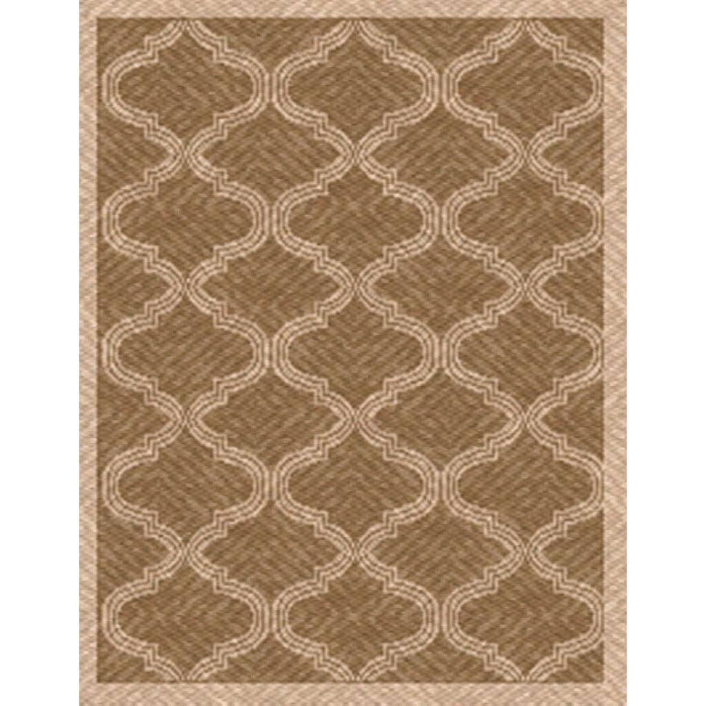 Woven Indoor/ Outdoor Bombay Lt Brown/ Beige Patio Rug