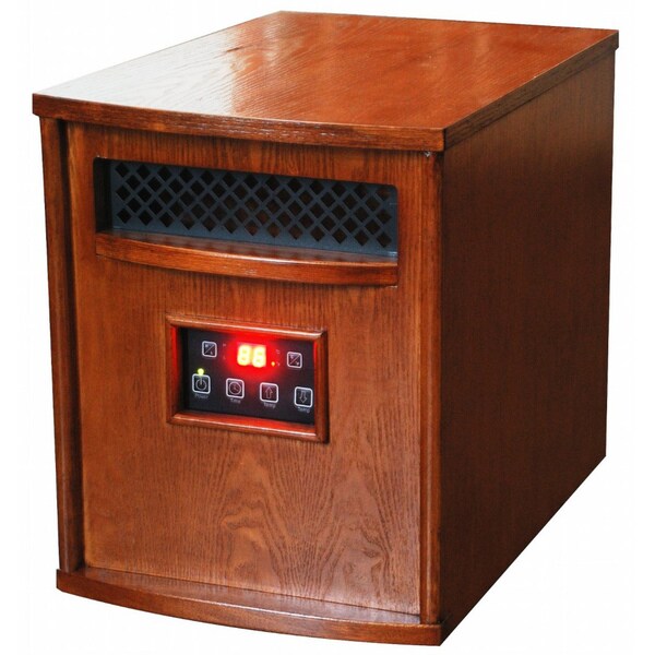Smart Products 1500 square foot Quartz Infrared Portable Electric Heater with Remote (Cherry) Smart+ Products Heaters