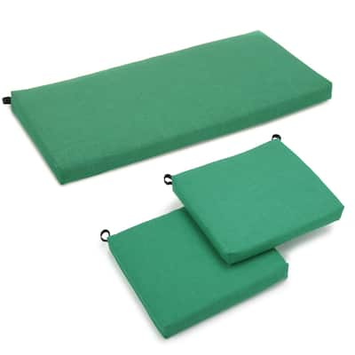 Blazing Needles 3-Piece Indoor/Outdoor Bench Cushions - 19 x 19/19 x 42