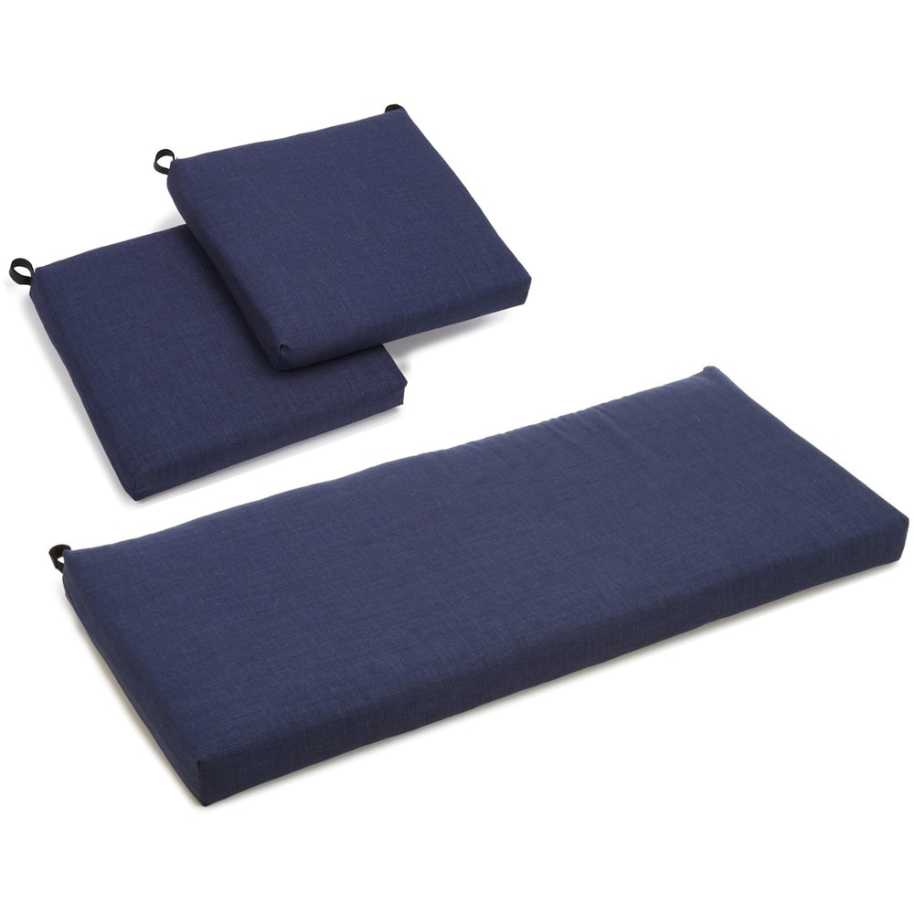 Blazing Needles 3-Piece Indoor/Outdoor Bench Cushions - 19 x 19/19 x 42