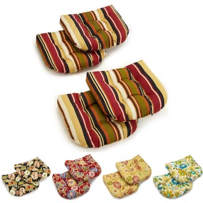 Blazing Needles 19-inch U-Shape Chair Cushions (Set of 4) - 19" x 19"