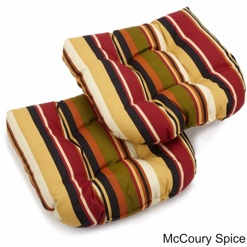 Blazing Needles 19-inch All-Weather Chair Cushion (Set of 2) - 19" x 19"