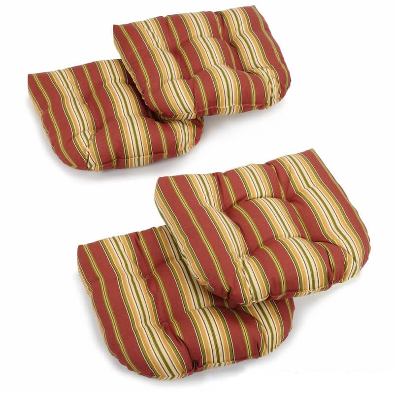 Blazing Needles 19-inch Chair/ Rocker Outdoor Cushions (Set of 4) - 19" x 19"