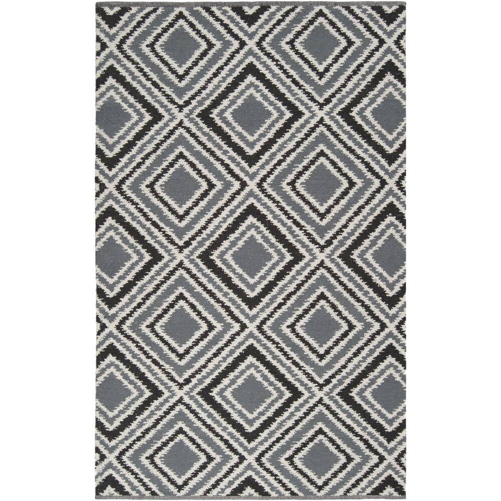 Hand-woven Grey Wool Area Rug - 8' x 11'