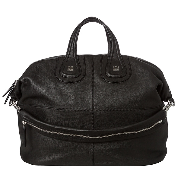 Givenchy Nightingale Large Black Leather Satchel