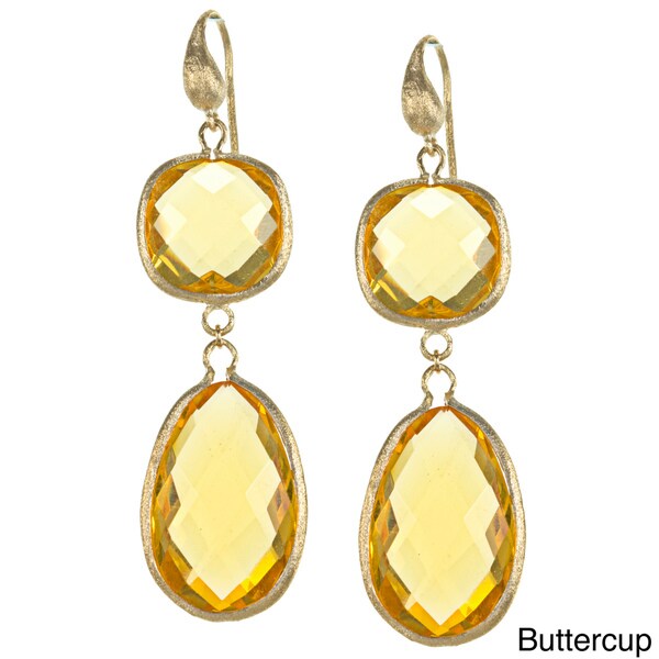 Shop Rivka Friedman Bold Double Crystal Dangle Earrings - Overstock ...